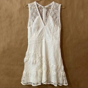 La Maison Talulah | Pursue Sleeveless Lace Mini Dress Bridal Wedding Size M